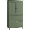 badezimmerschrank mit 2 tueren und 2 schubladen 30 x 60 x 110 cm badschrank kuechenschrank verstellbare ablagen waldgruen siren kollektion bbc551c01