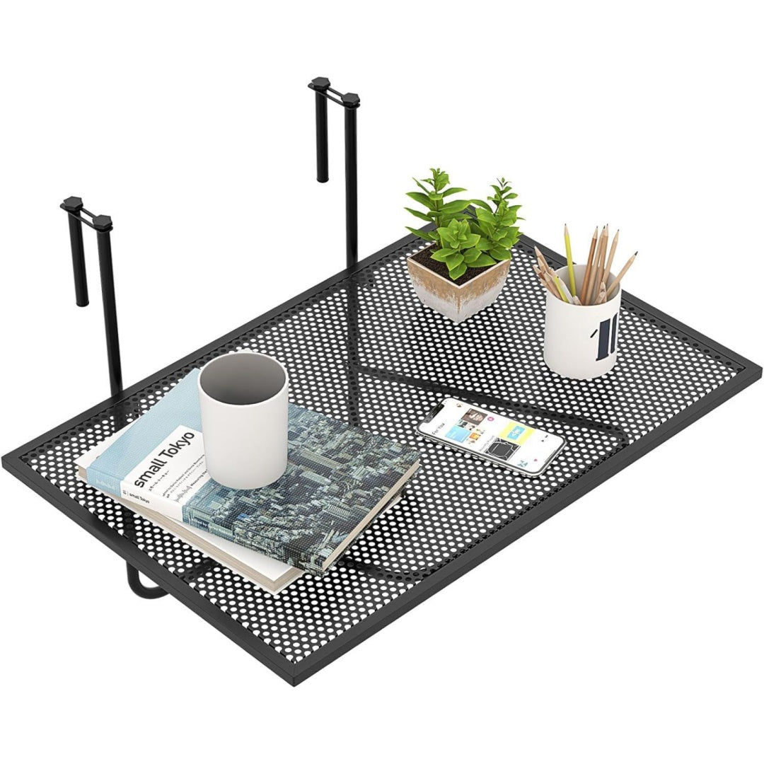 giantex balkontisch klappbar haengetisch balkonhaengetisch 605 x 405cm klapptisch gartentisch zum einhaengen stabile dreiecksstruktur haengetisch balkon terrasse fest
