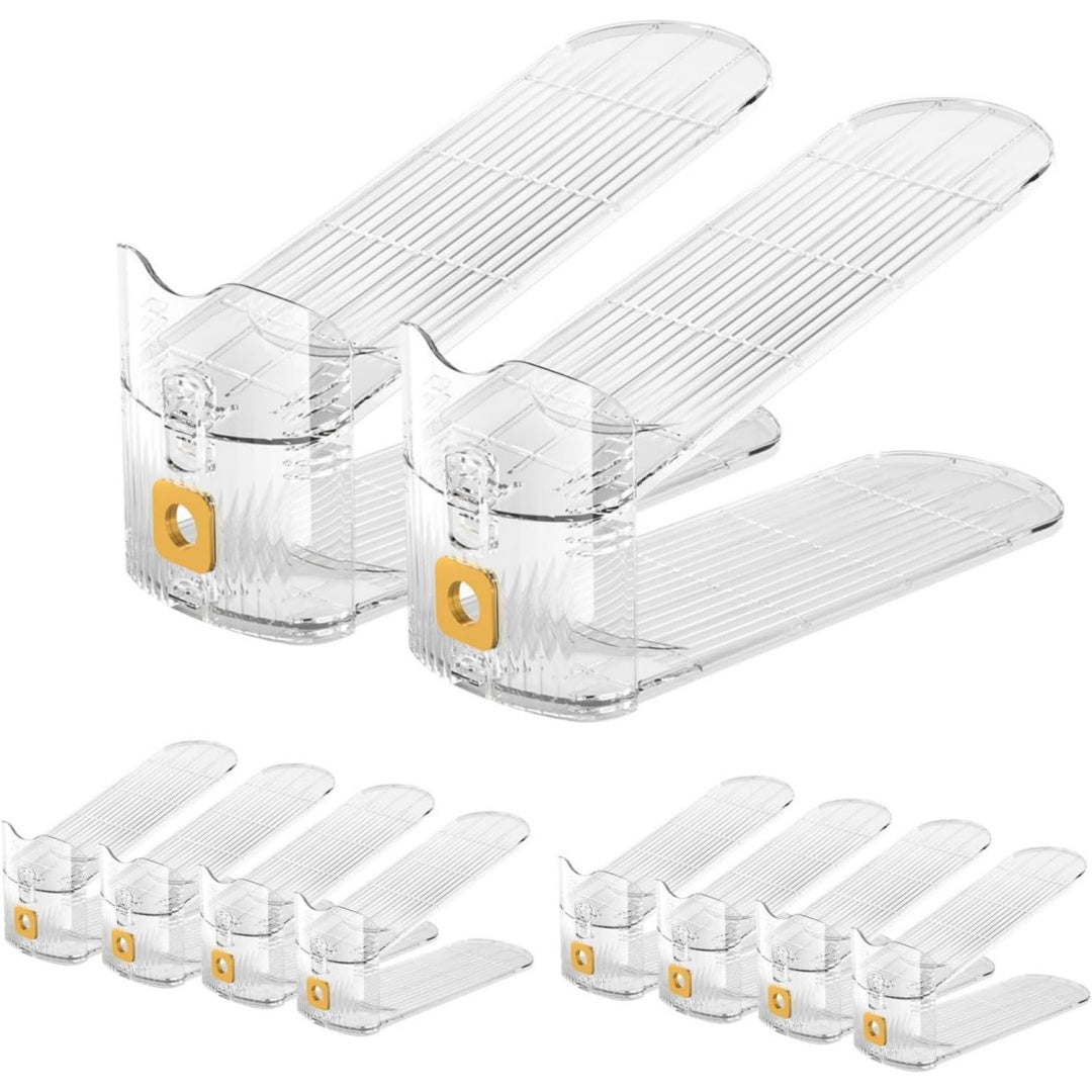 clear schuh stackers schuh slots organizer pack von 10 schuh stackers platzsparender schuh organizer fuer schrank schuh organizer