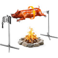 spanferkelgrill lammgrill spiessbratengrill 14224 mm rotisserie-grill wechselstrom 220-240 v 8-stufiges elektrisches rotisserie-grill-set mit 60 kg tragkraft 38 w motor grillset fuer partys