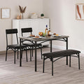 esstisch mit 4 stuehlen kuechentisch 110x70cm grosse tischplatte 90x35cm bank 43x43cm gepolsterte sitzflaeche